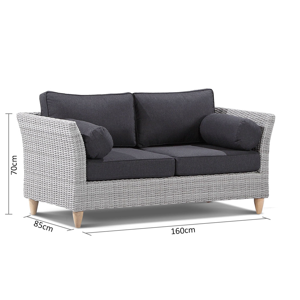 Carolina 2 Seater Outdoor Wicker Lounge