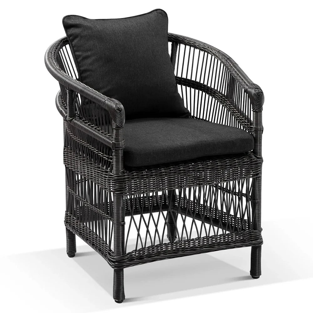Santorini 3.55 Outdoor Rectangle Aluminium Dining Table with 12 Watego Malawi Style Chairs