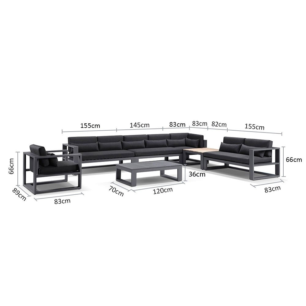 Santorini Package D Outdoor Aluminium Corner Lounge