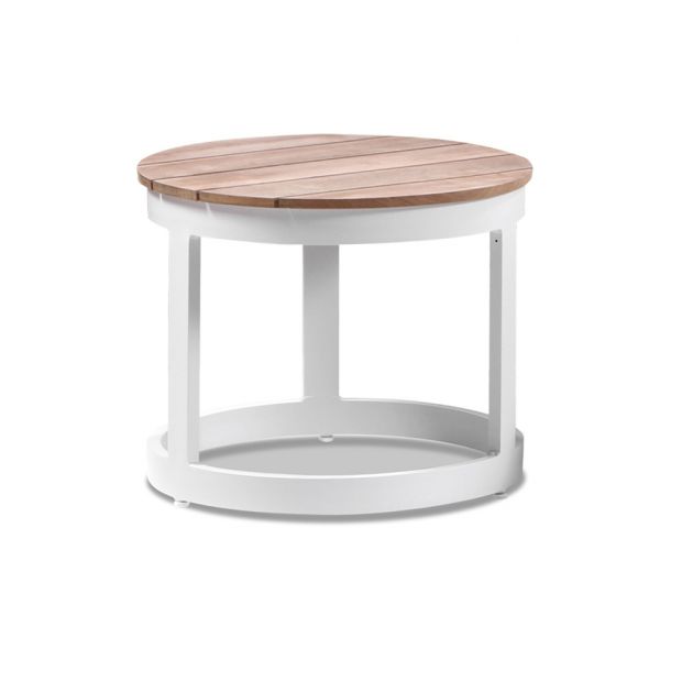 Arcadia Aluminium Sun Lounge Set with Balmoral Teak Round Side Table