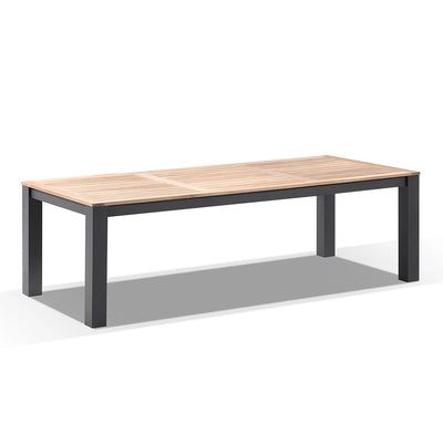 Balmoral 2.5m Outdoor Aluminium Teak Top Dining Table