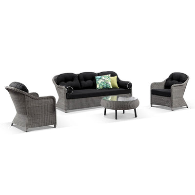 Plantation Outdoor Wicker 3+1+1 Lounge Set with Coffee Table
