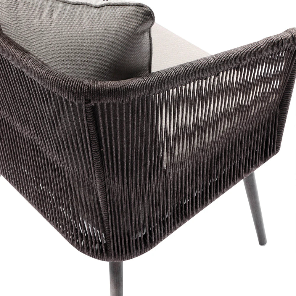 Herman Outdoor 1 Seater Rope & Aluminium Lounge