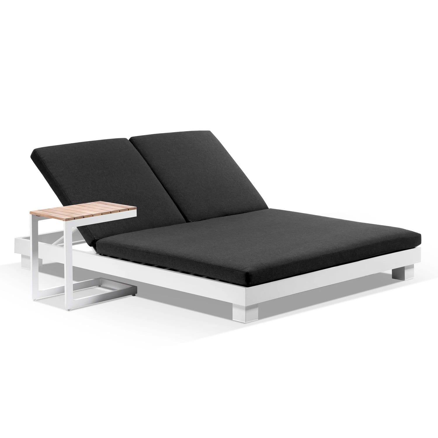 Santorini Aluminium Double Sun Lounge w/ Side Table