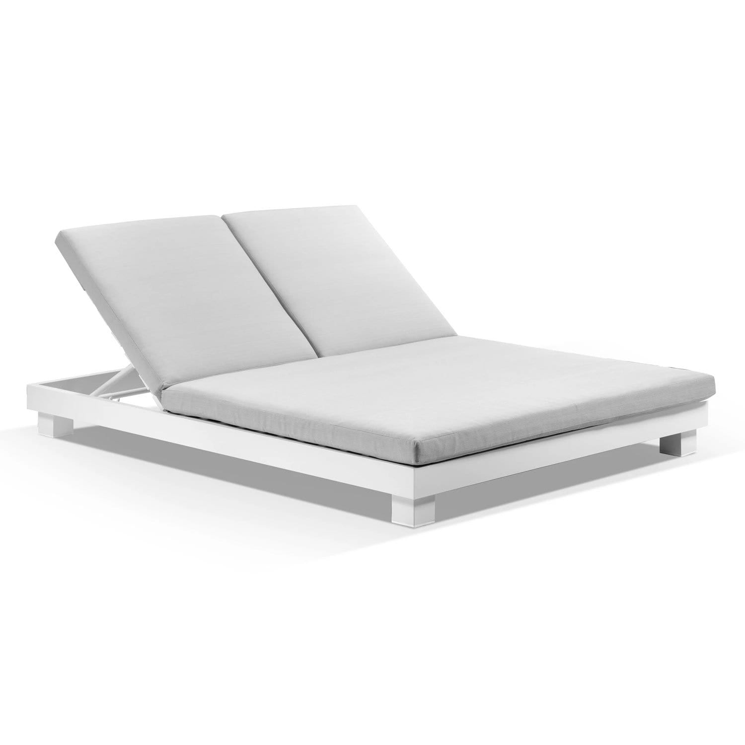 Santorini Aluminium Double Sun Lounge w/ Side Table