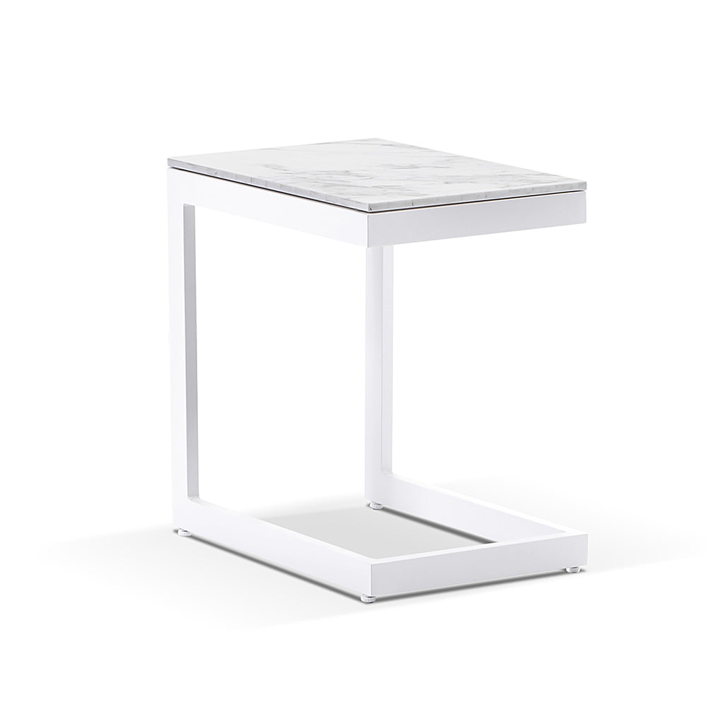 Hugo Outdoor Ceramic and Aluminium Side Table