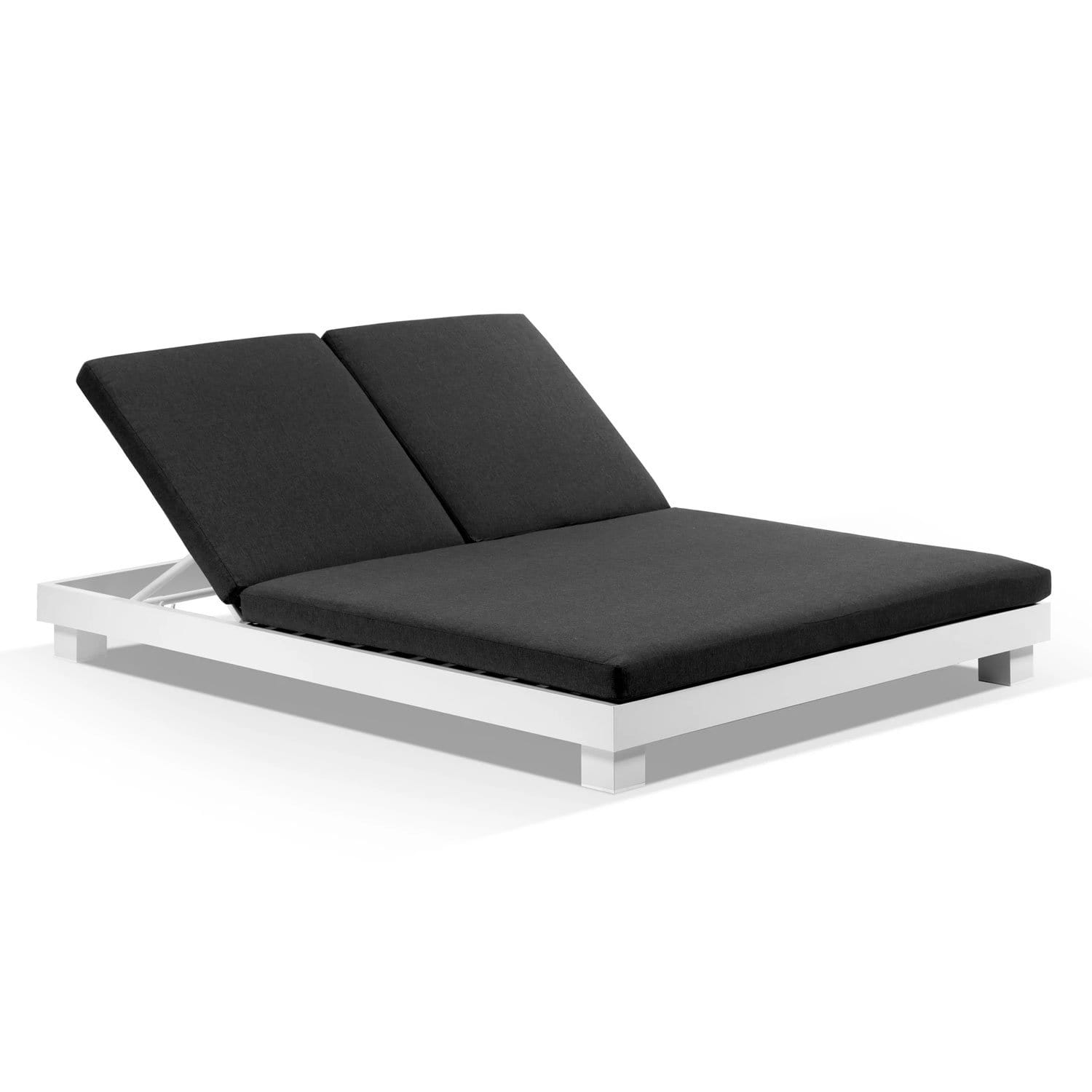 Santorini Aluminium Double Sun Lounge w/ Side Table