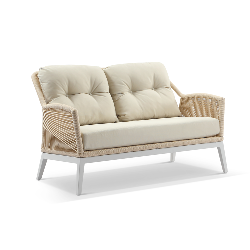 Hugo 2 Seater Outdoor Aluminium and Rope Lounge