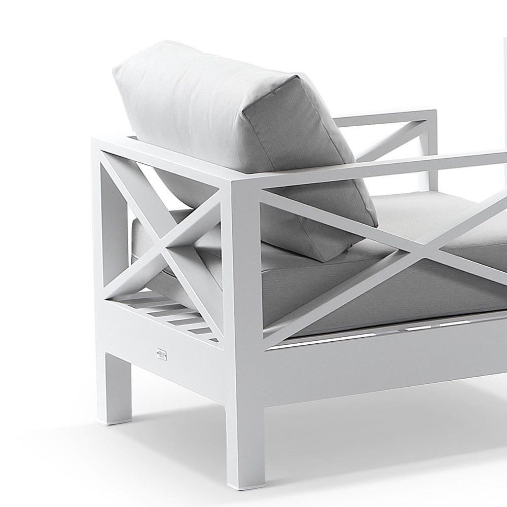 Kansas 3+2+1 seater Outdoor Aluminium Lounge Set with Coffee Table
