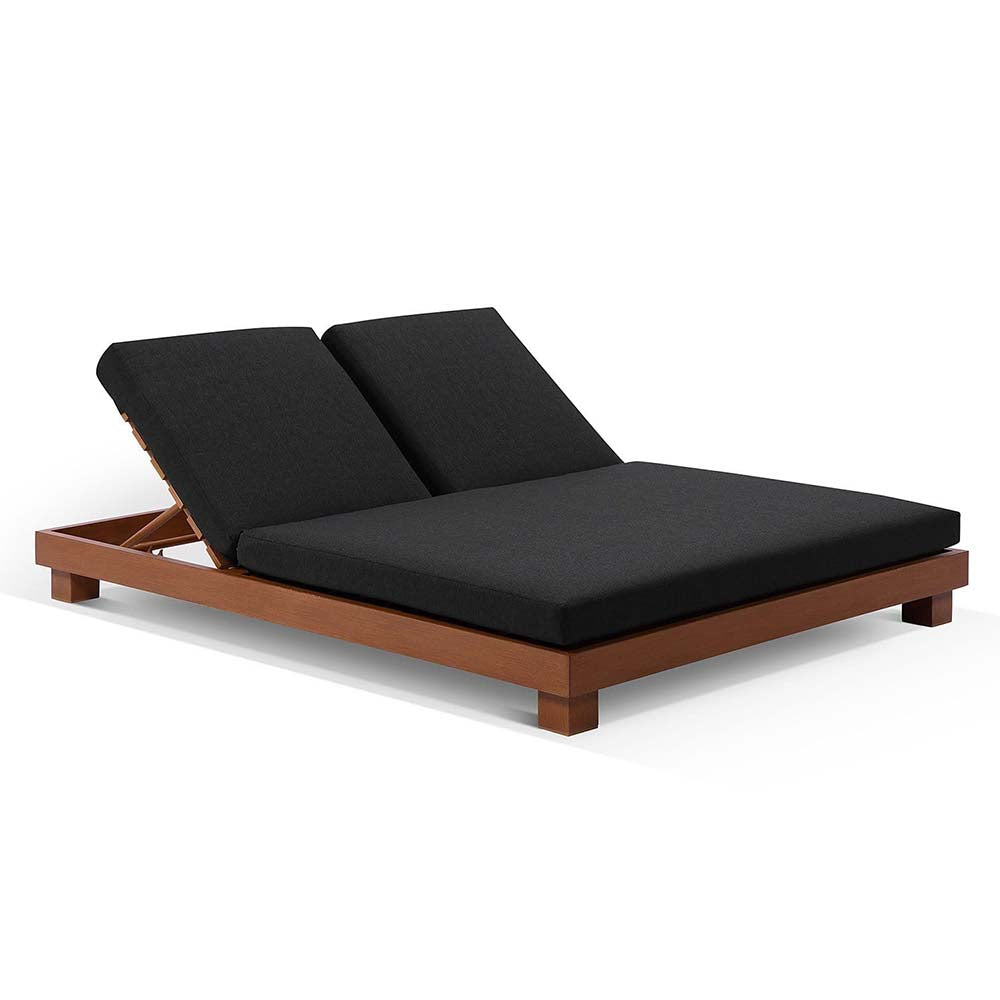 Santorini Aluminium Double Sun Lounge w/ Side Table