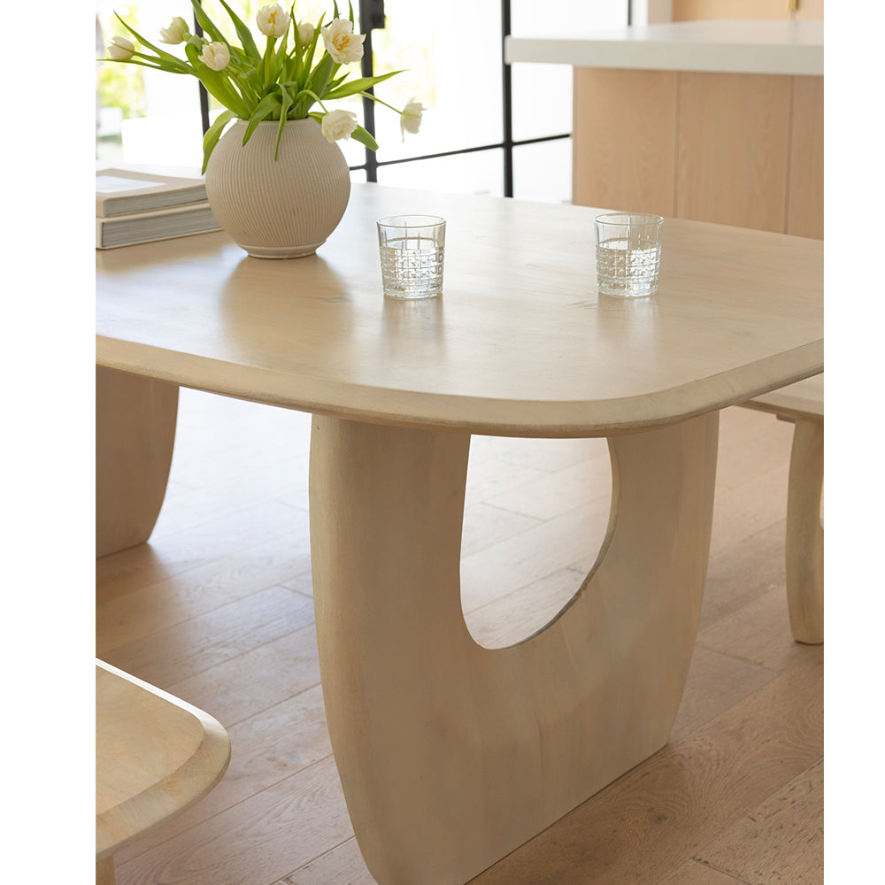 Abbotsbury Indoor 2.2m Timber Dining Setting with Benches