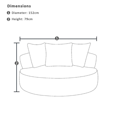 Avalon Indoor Fabric Swivel Daybed Sofa