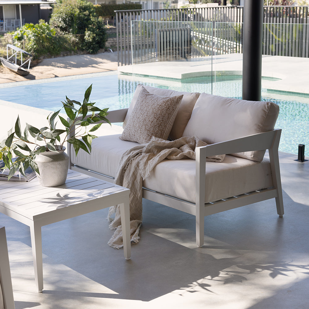 Bronte 2+1+1 Outdoor Aluminium with Sunbrella Lounge Setting with Coffee Table