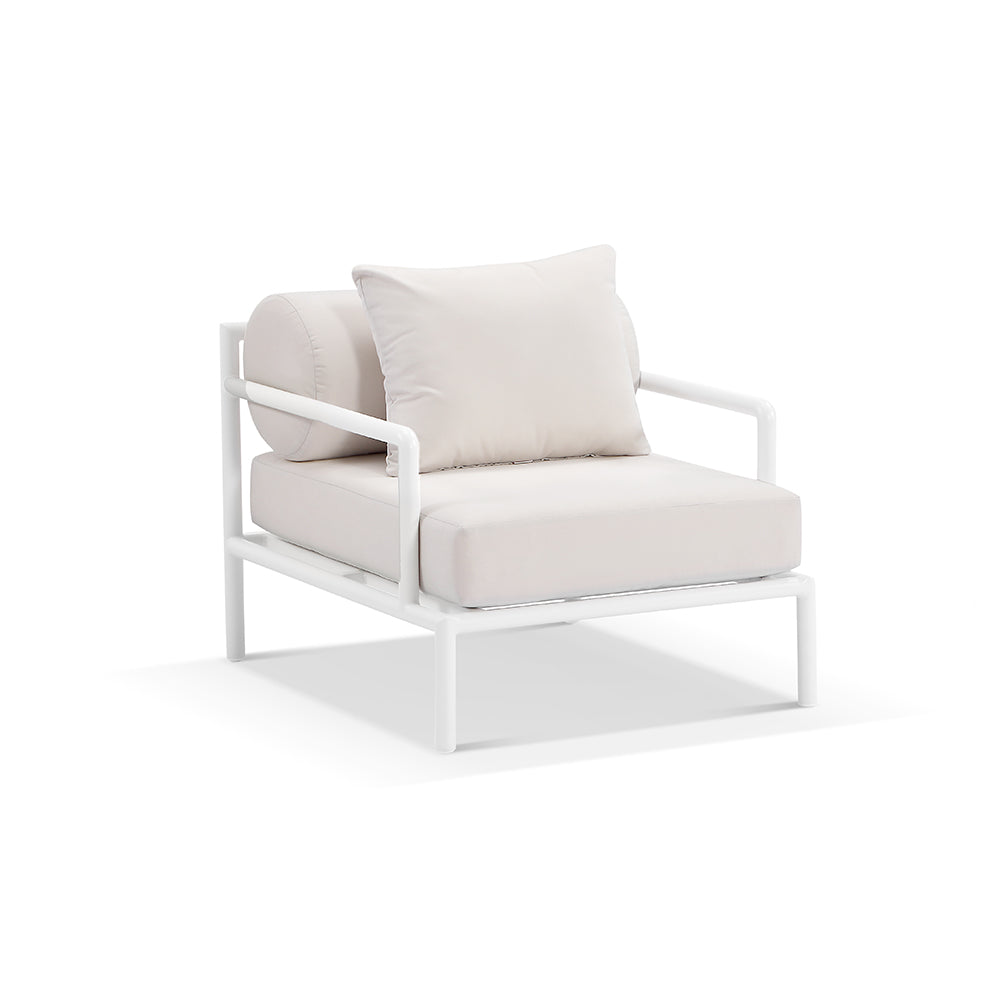 Capella 1 Seater Outdoor Aluminium Lounge Armchair in Sunbrella