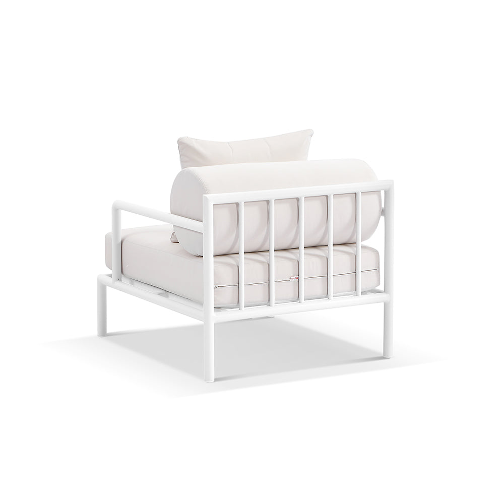 Capella 1 Seater Outdoor Aluminium Lounge Armchair in Sunbrella