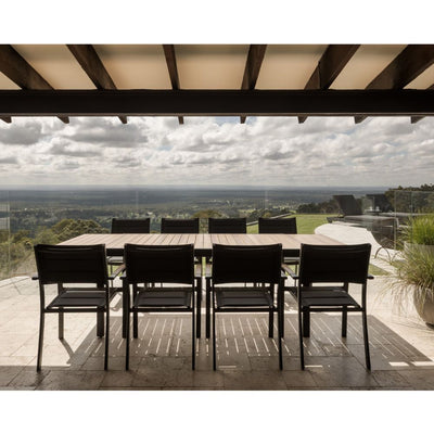 Coolangatta Outdoor Extension Aluminium Dining Table with 8 Chairs