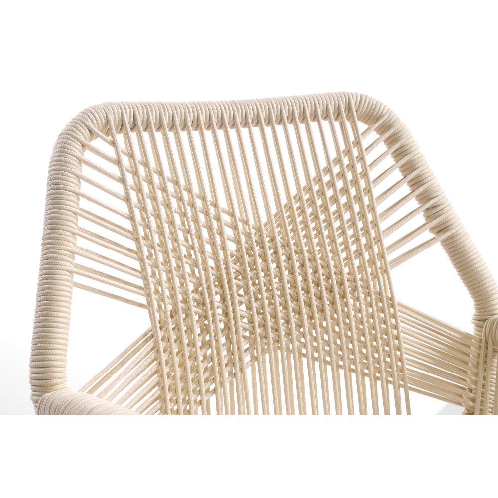 Balmoral 2.5m Outdoor Teak Top Aluminium Table With 8 Hugo Rope Chairs