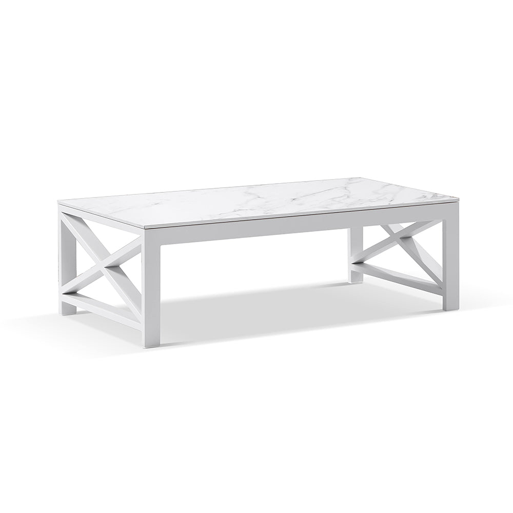 Kansas Package D - Outdoor Aluminium Corner Modular Lounge Set with Arm Chair and Coffee Table