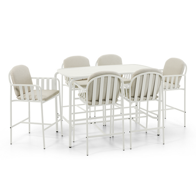 Mornington Outdoor 1.5m Bar Setting with 6x Stools
