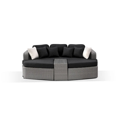 Noosa Outdoor Modular 4 Piece Daybed in Half Round Wicker