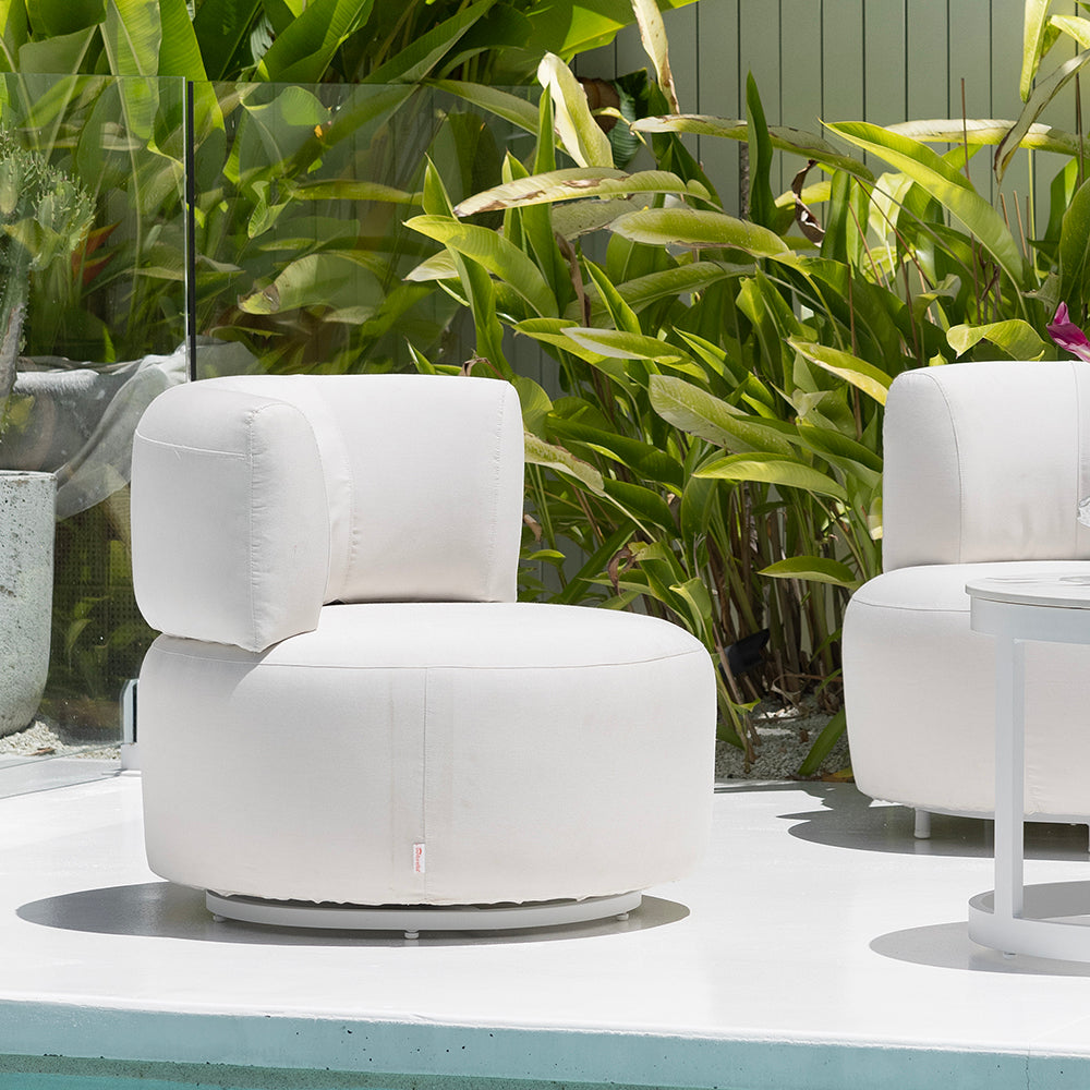 Onslow 3+1+1 Outdoor Lounge in Sunbrella with Round Coffee Table Set
