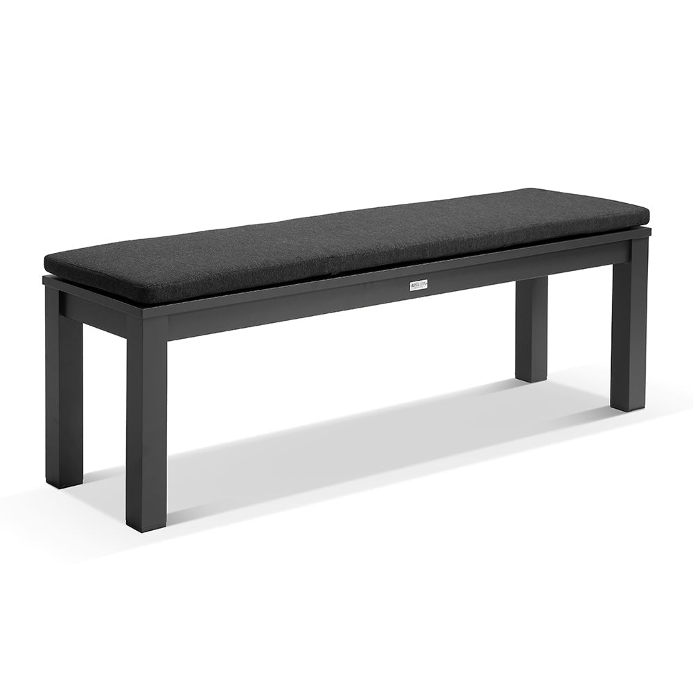 Santorini Outdoor 1.5m Aluminium Bench Seat Bay Gallery Furniture