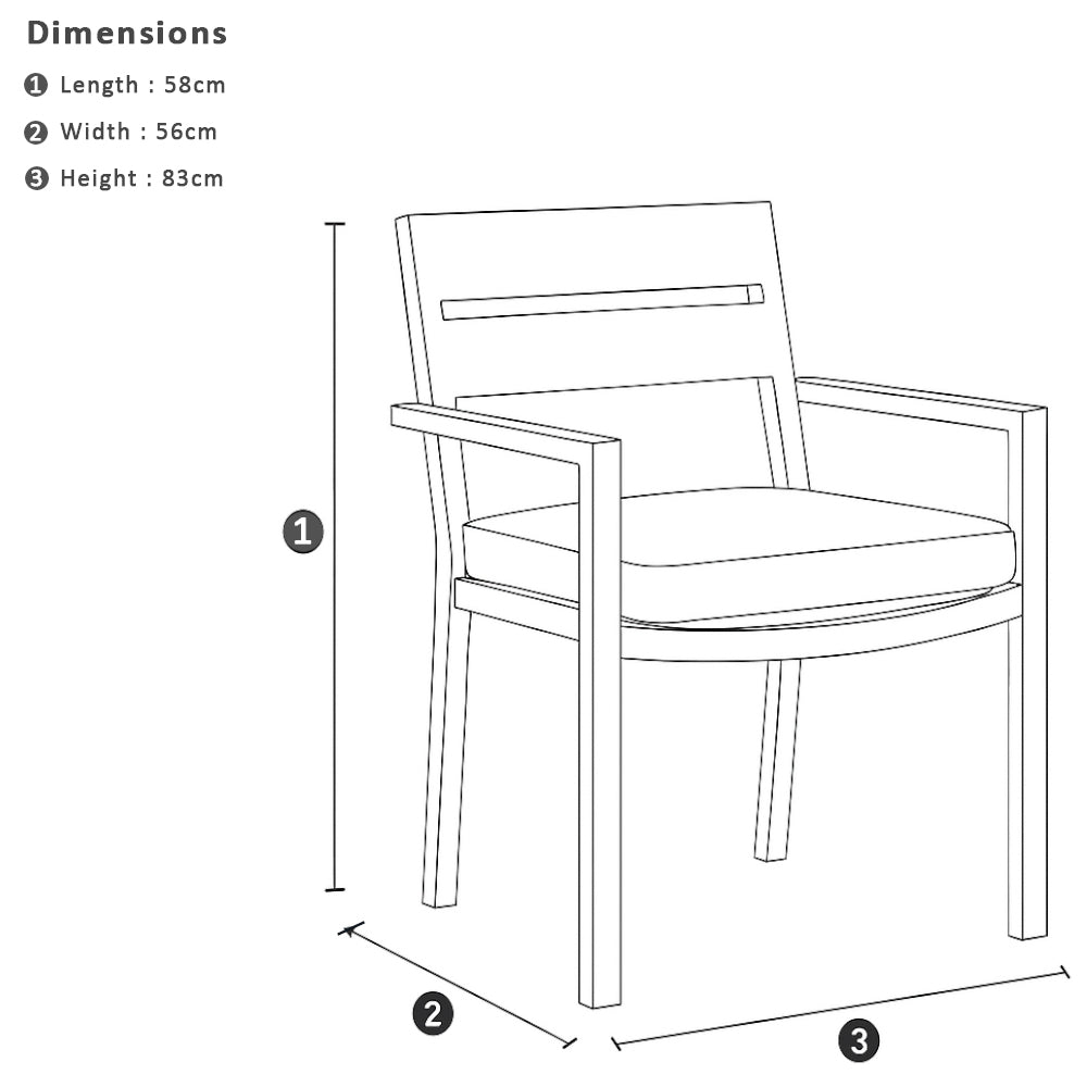Houston Outdoor 1.2m Round Aluminium Dining Setting with 4 Santorini Chairs