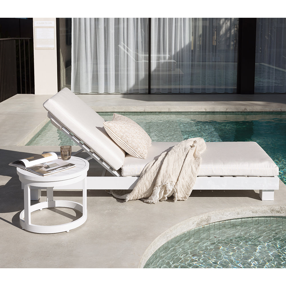Santorini Aluminium Sun Lounge with Sunbrella Cushion