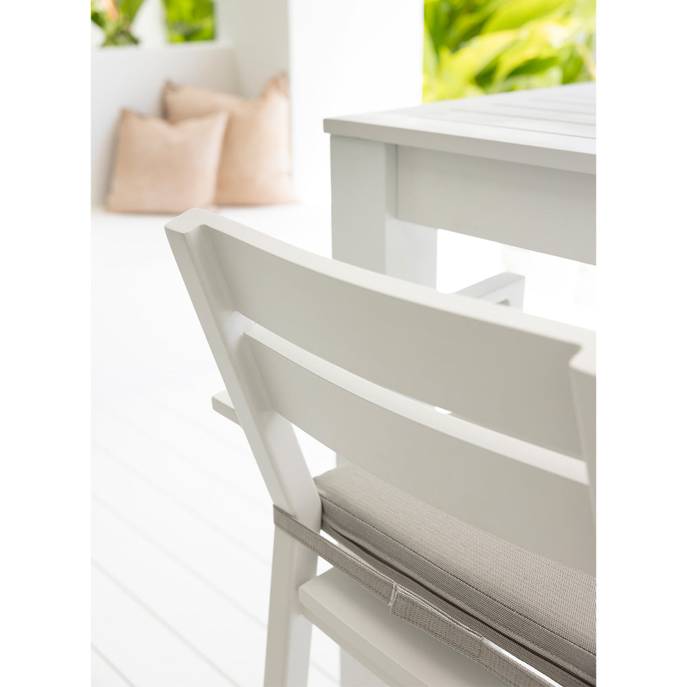 Santorini Outdoor Aluminium 1.5m Bar Table with 4 Bar stools