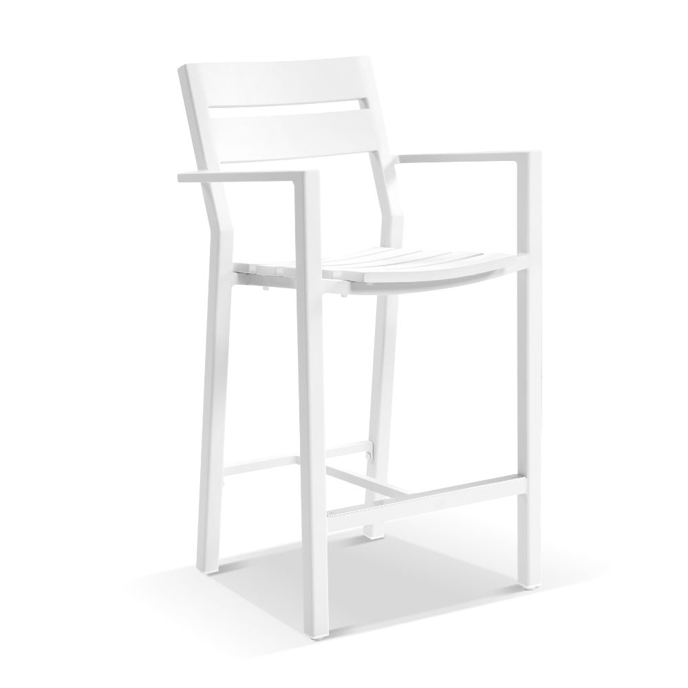 Santorini Outdoor Aluminium 1.5m Bar Table with 4 Bar stools