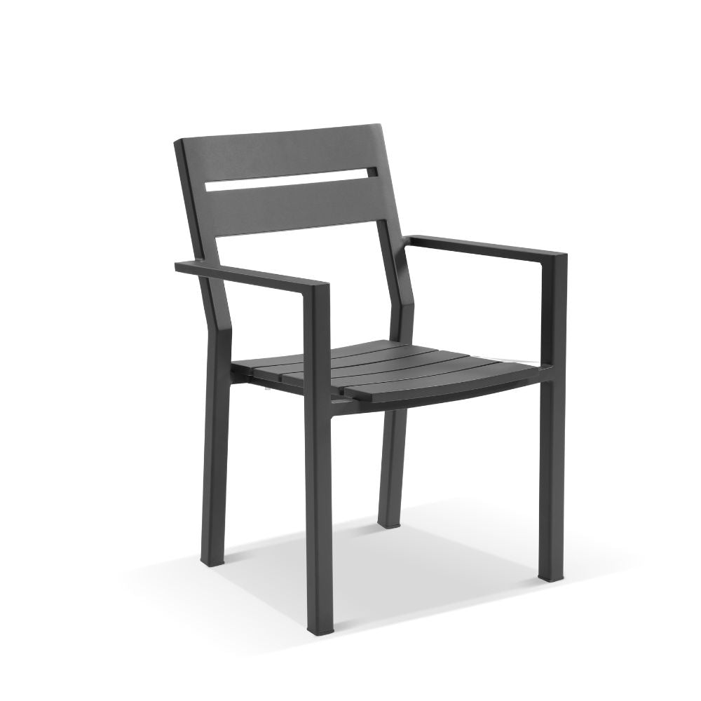 Santorini Outdoor 4 Seater Square Aluminium Dining Table with Santorini Chairs