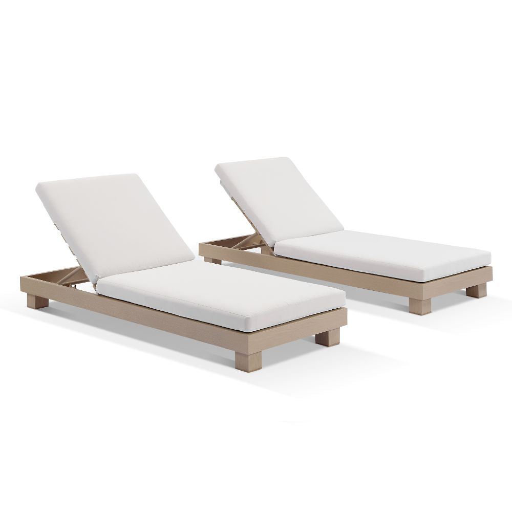 Santorini Aluminium Sun Lounge Set with Sunbrella Cushion