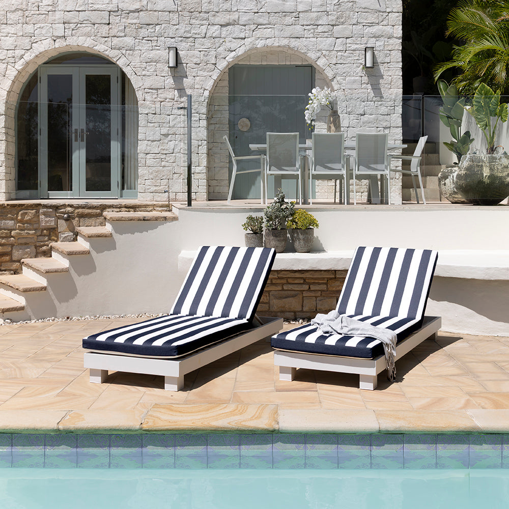 Santorini Outdoor Aluminium Pool Sun Lounge Set