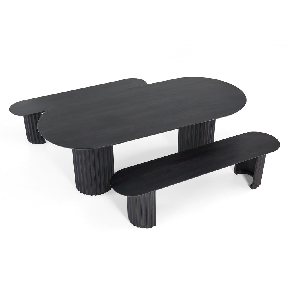 Scarborough Indoor 2.2m Timber Dining Setting with Benches