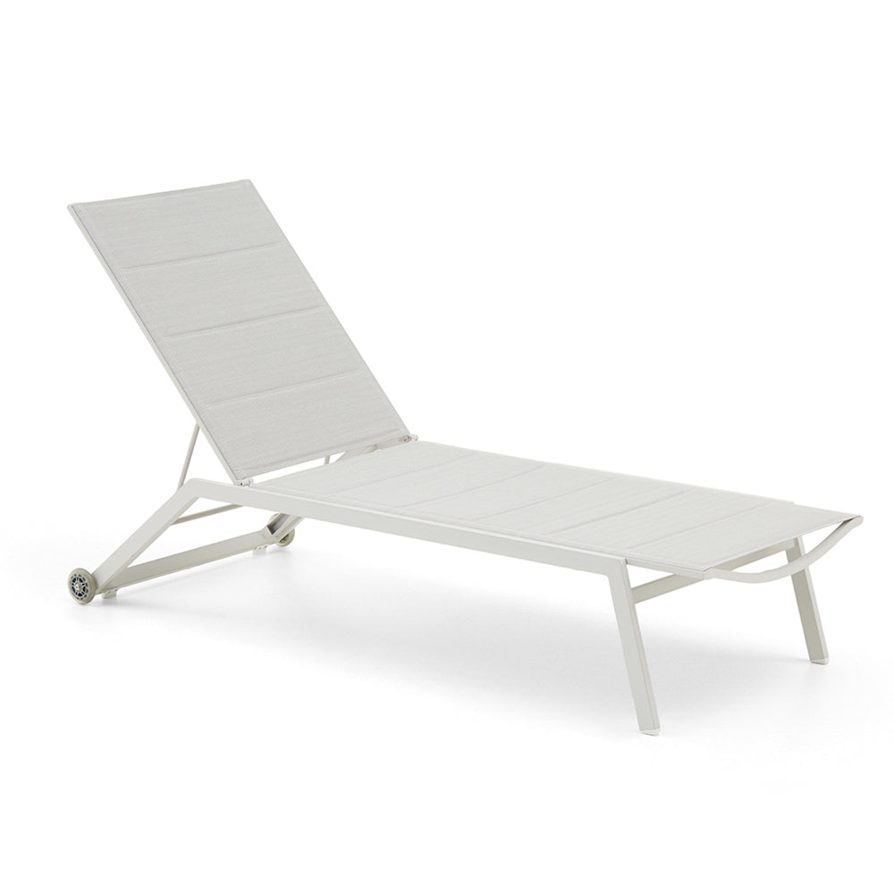 Seaford Outdoor Aluminium Sun Lounge on Wheels