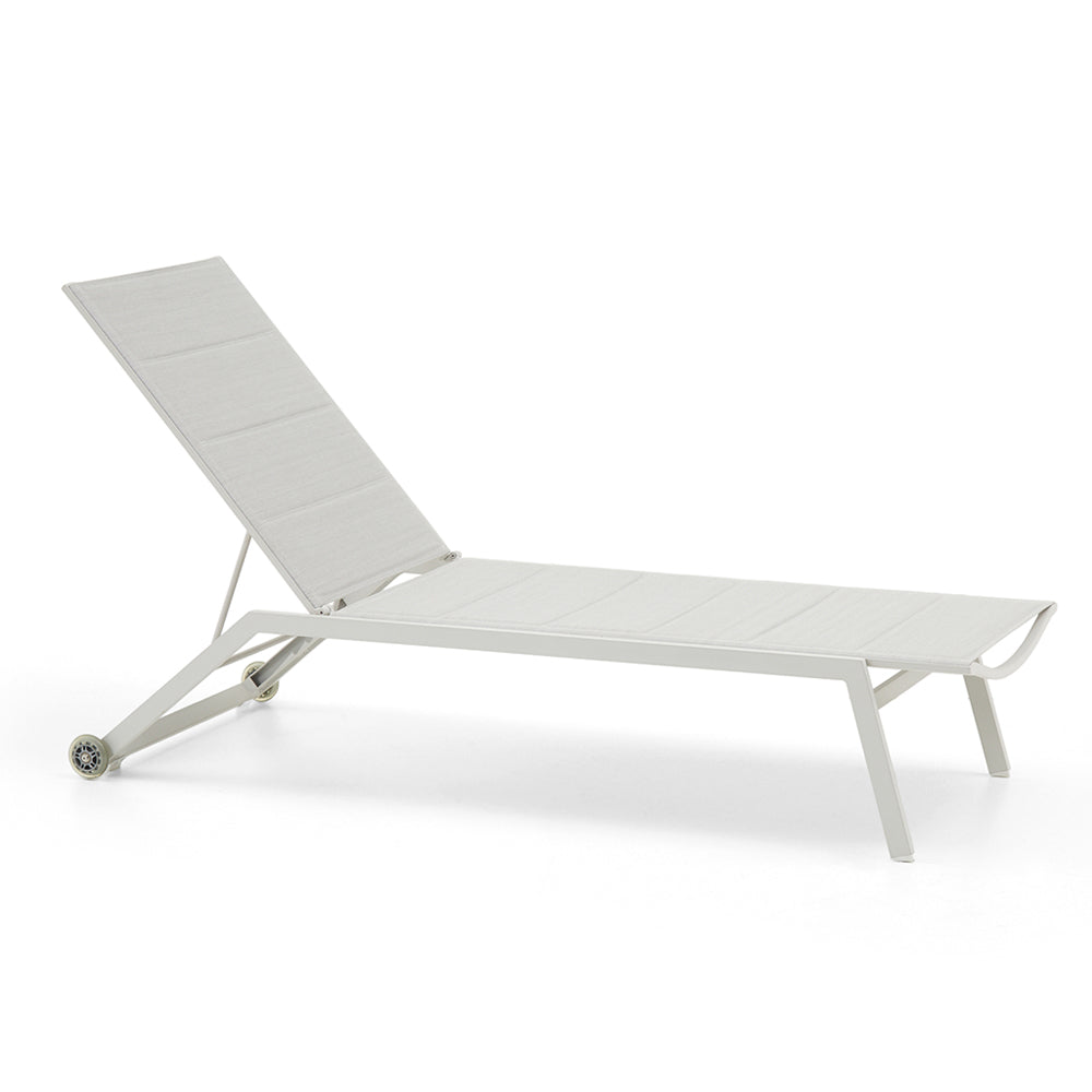 Seaford Outdoor Aluminium Sun Lounge on Wheels