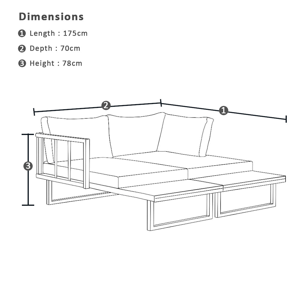 Tallai Outdoor Modular Corner Lounge Setting