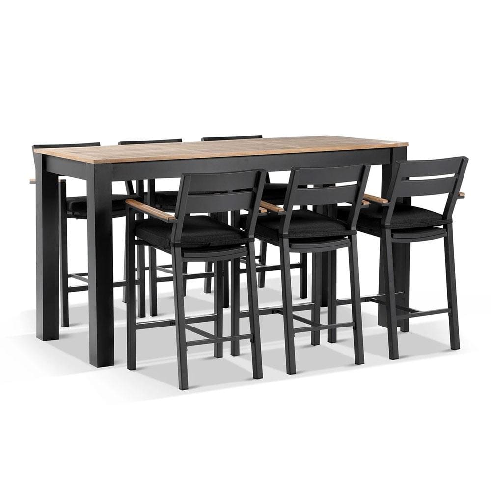 Balmoral 2m Bar Table with 6 Capri Bar stools