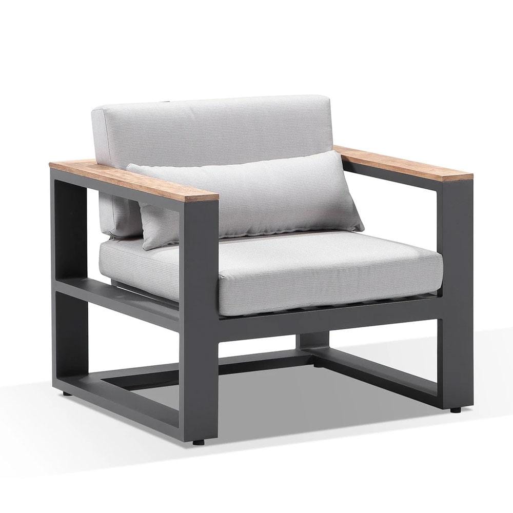 Balmoral Package D Outdoor Aluminium and Teak Lounge Setting with Coffee Table