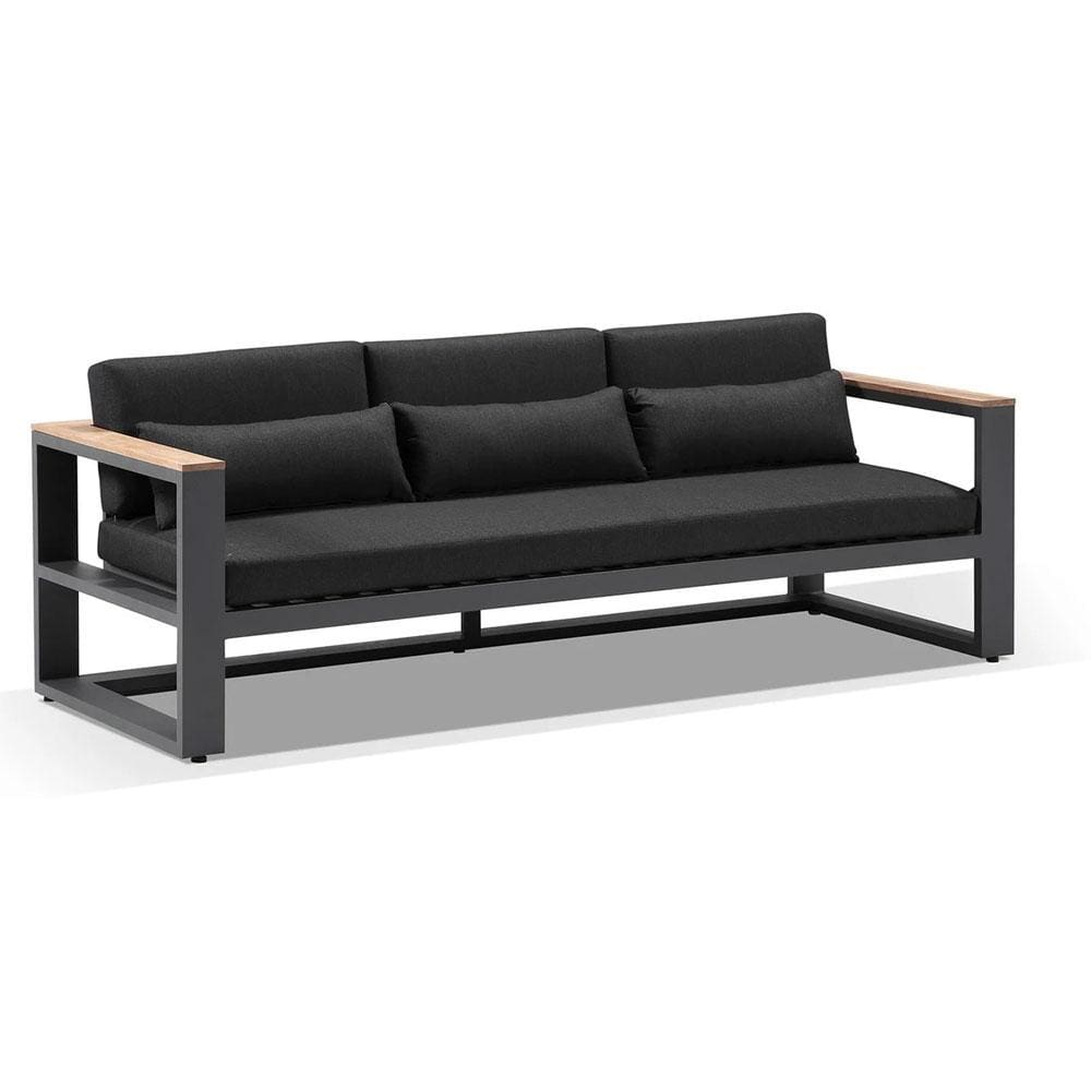 Balmoral 3+1+1 Seater Outdoor Aluminium and Teak Lounge Setting