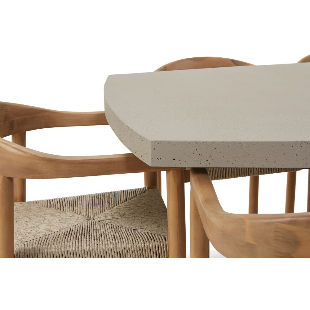 Waverley 2.6m Indoor Outdoor Concrete Look Dining Set With 8 Kotara Chairs