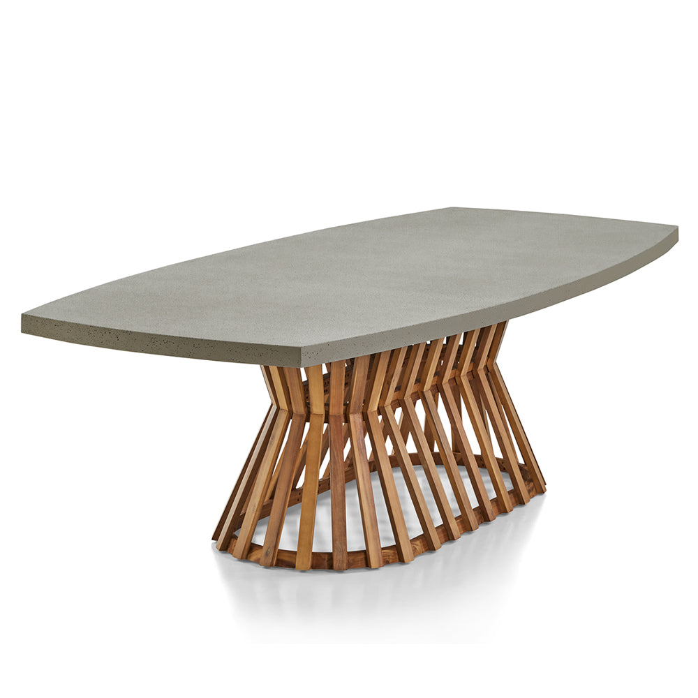 Waverley 2.6m Indoor Outdoor Concrete Look Dining Set With 8 Kotara Chairs