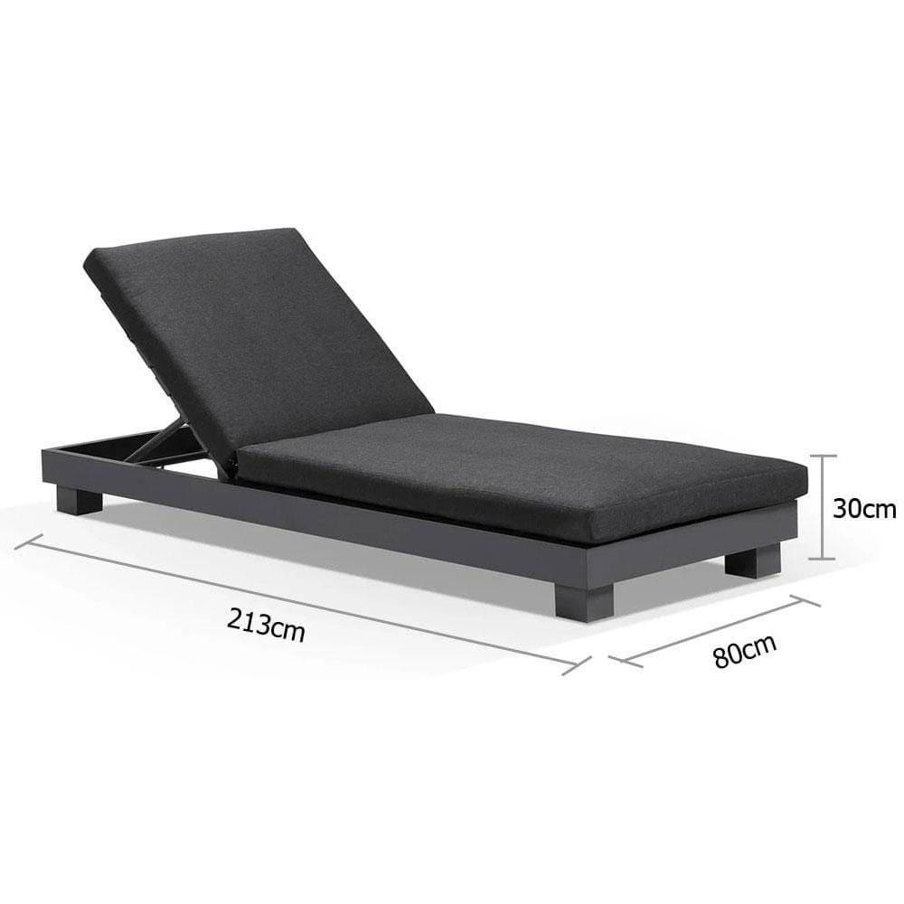 Santorini Aluminium Sun Lounge Set w/ Side Table