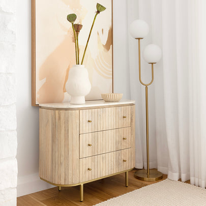 Abbotsbury Indoor Chest of Drawers with Marble Top