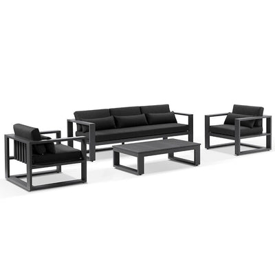 Santorini 3+1+1 Aluminium Lounge Setting with Coffee Table