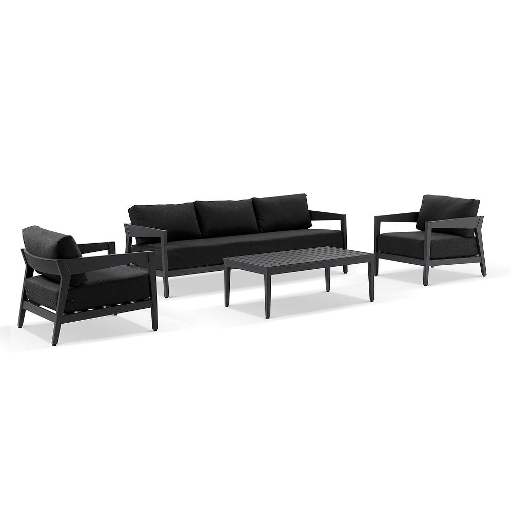 Bronte 3+1+1 Outdoor Aluminium Lounge Setting with Coffee Table