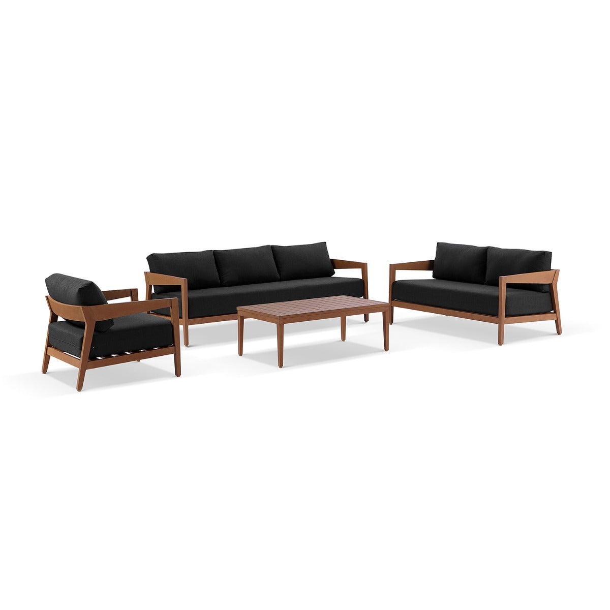 Bronte 3+2+1 Outdoor Aluminium Lounge Setting with Coffee Table