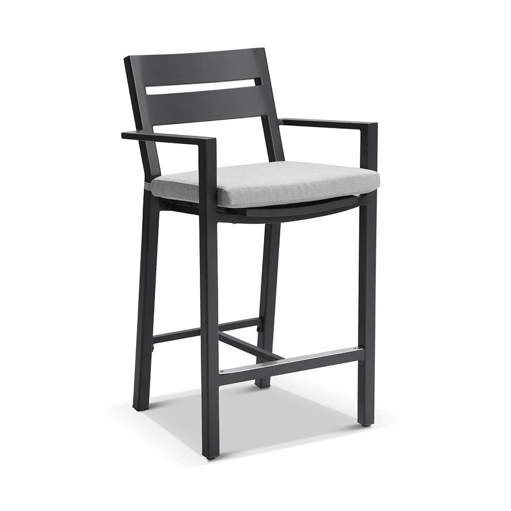 Santorini Outdoor Aluminium 1.5m Bar Table with 6 Bar stools