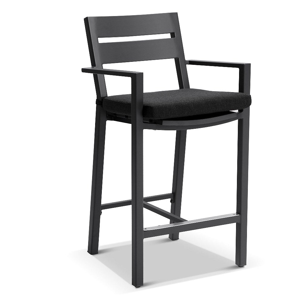Santorini Outdoor Aluminium 1.5m Bar Table with 4 Bar stools