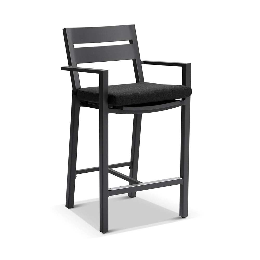Santorini Outdoor Aluminium 1.5m Bar Table with 6 Bar stools